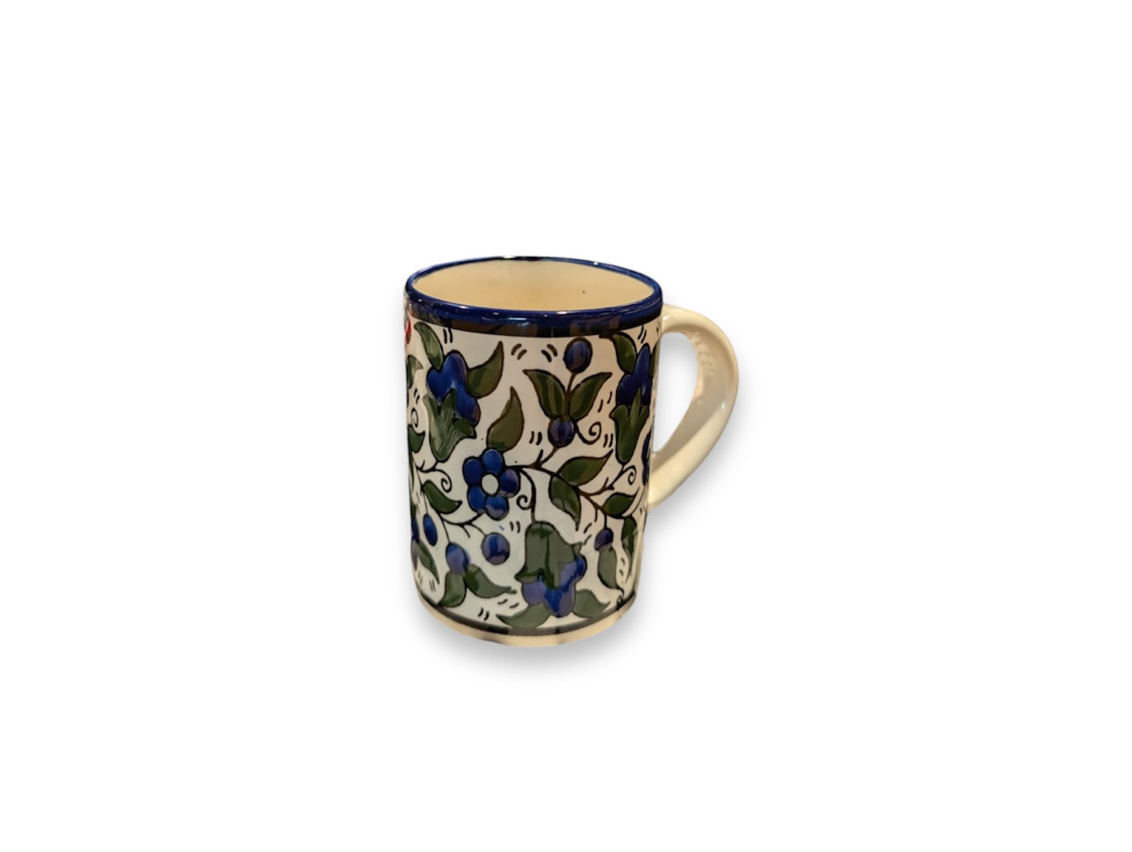 Authentic Ceramic Mug from Al-Khalil – Hand-Painted Design