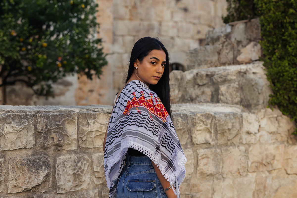 Handmade Tatreez Kuffiyeh