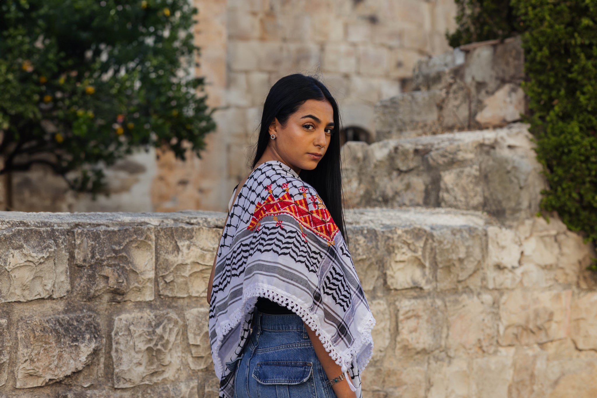 Handmade Tatreez Kuffiyeh – قلادة غزة