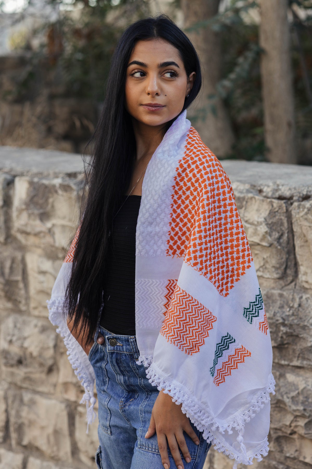 Irish Flag Kuffiyeh – Woven in Nablus