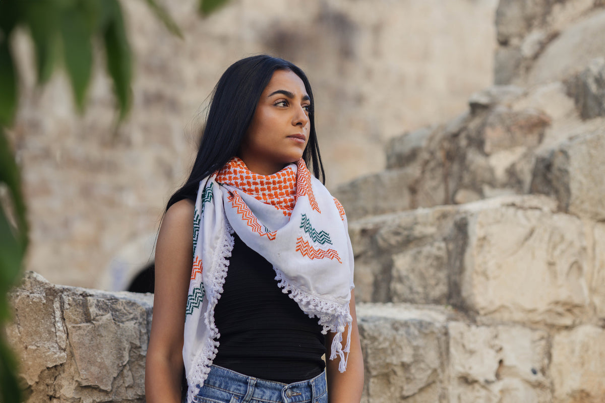 Irish Flag Kuffiyeh – Woven in Nablus
