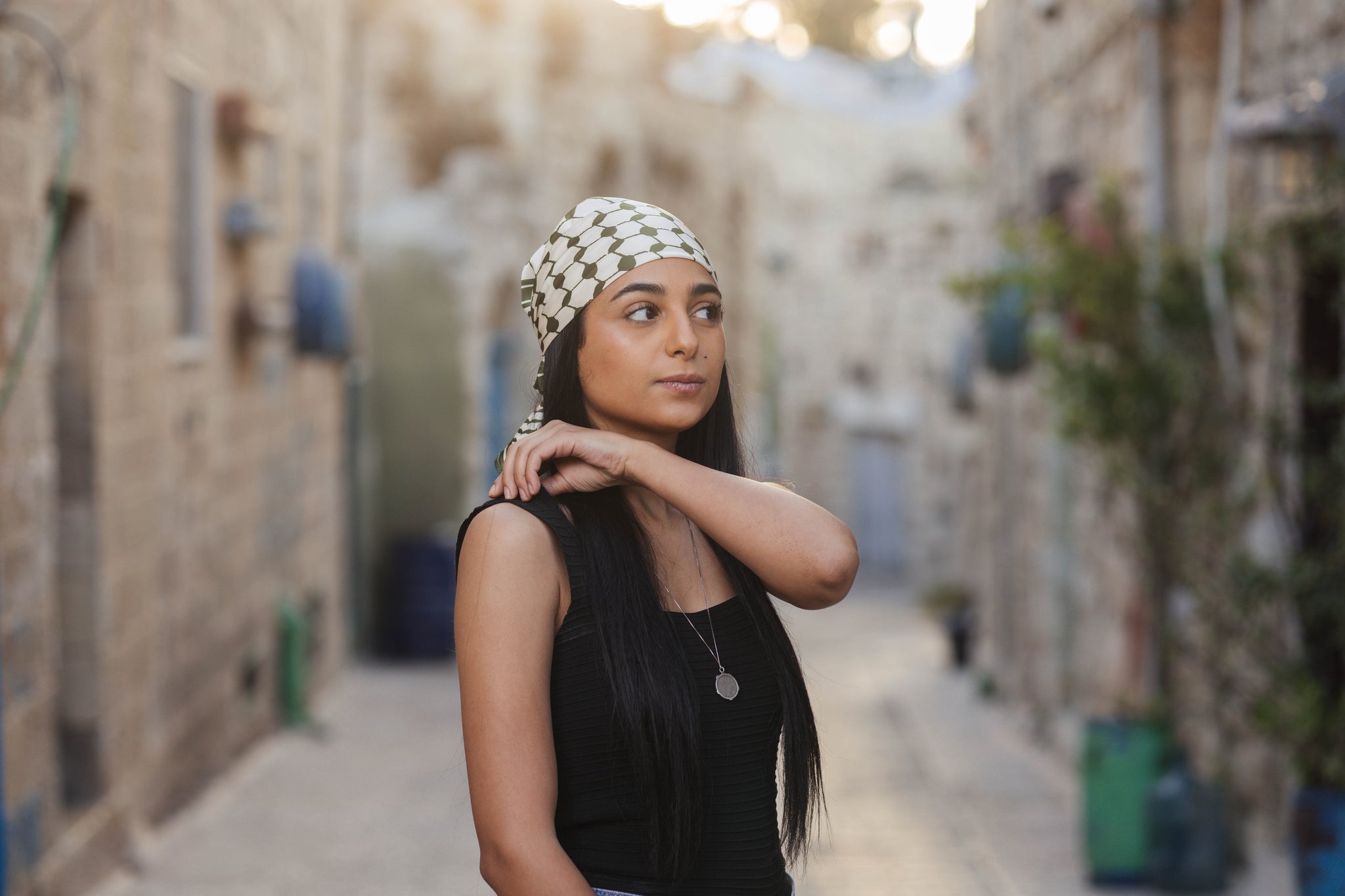 Palestinian Keffiyeh Bandana – 3 Colors (Black, Red, Floral)