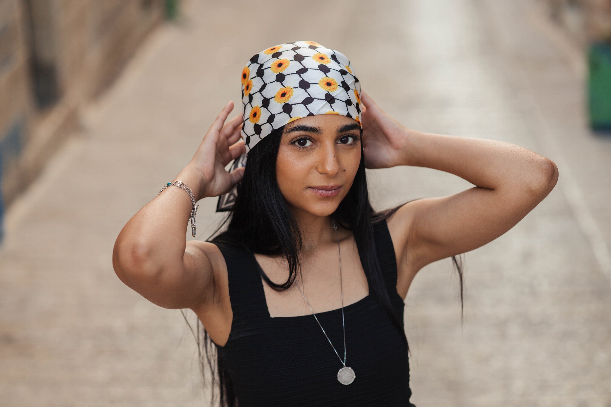 Palestinian Keffiyeh Bandana – 3 Colors (Black, Red, Floral)