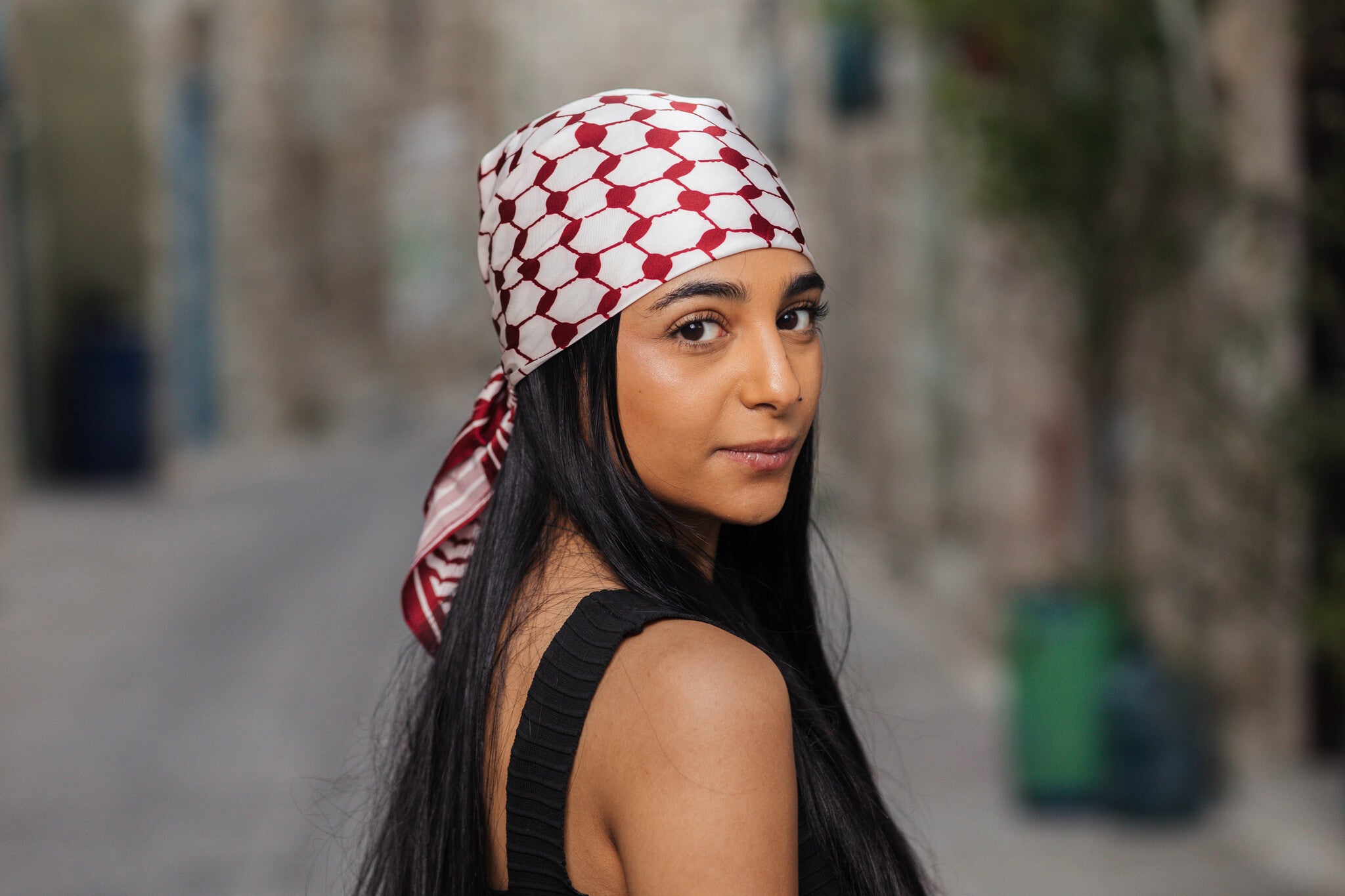 Palestinian Keffiyeh Bandana – 3 Colors (Black, Red, Floral)
