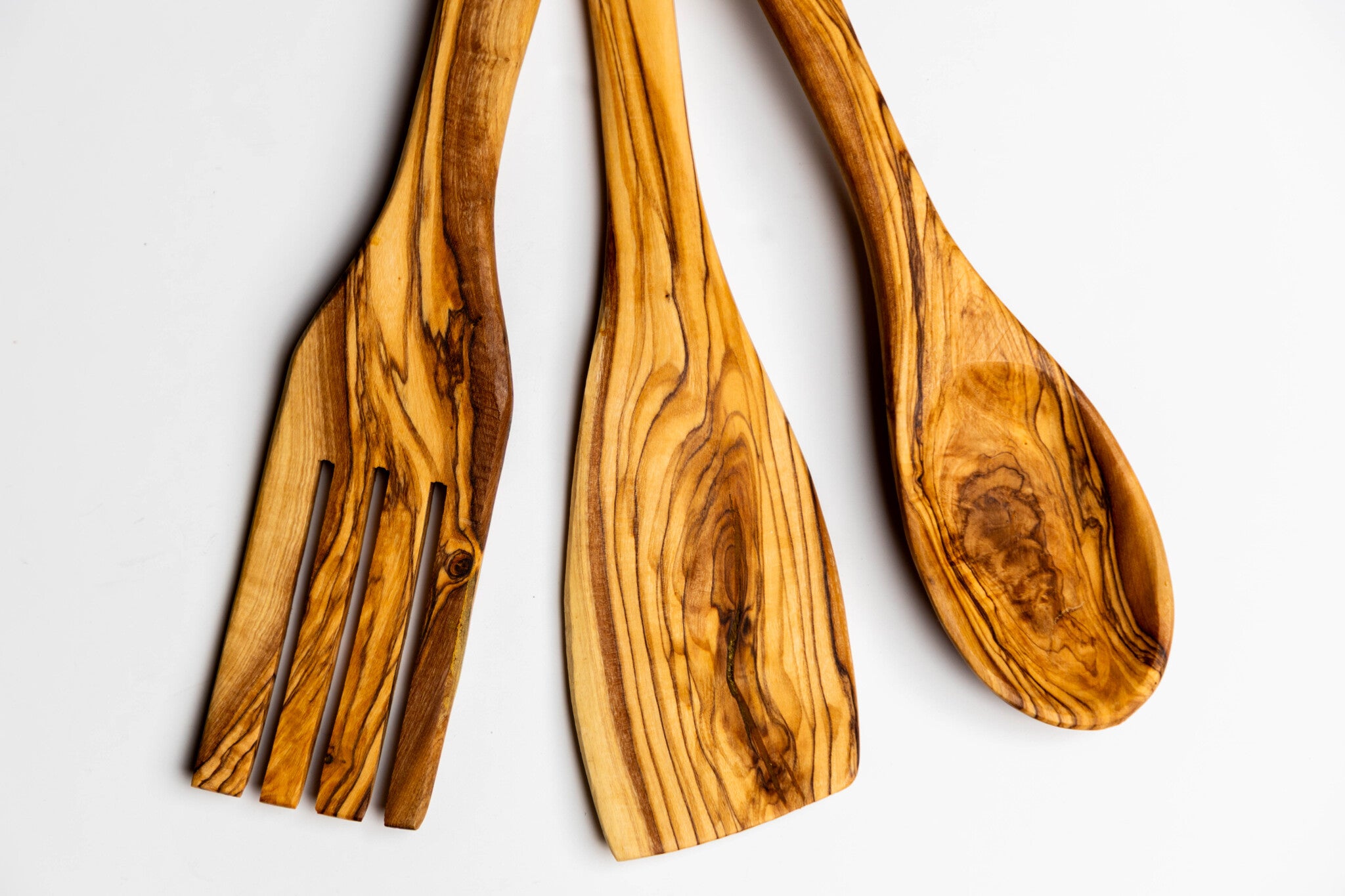 Handcrafted Olive Wood Utensil Set – Made in Bethlehem, Palestine