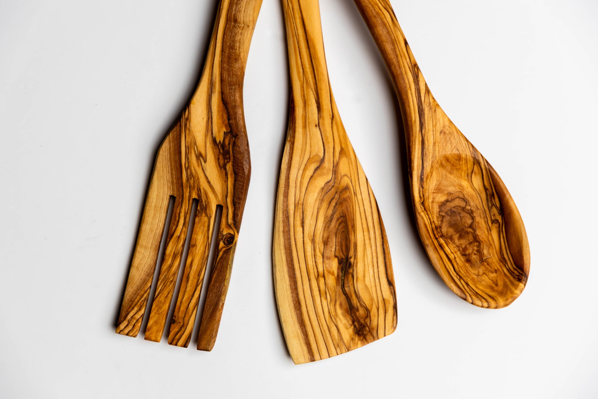 Handcrafted Olive Wood Utensil Set – Made in Bethlehem, Palestine