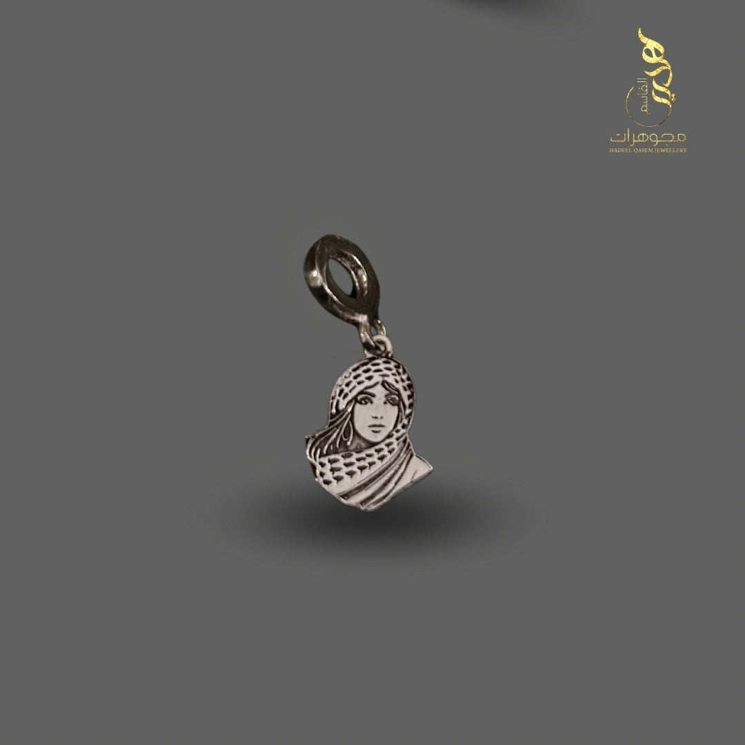 Palestinian Woman Charm – 925 Silver | Handmade in Palestine