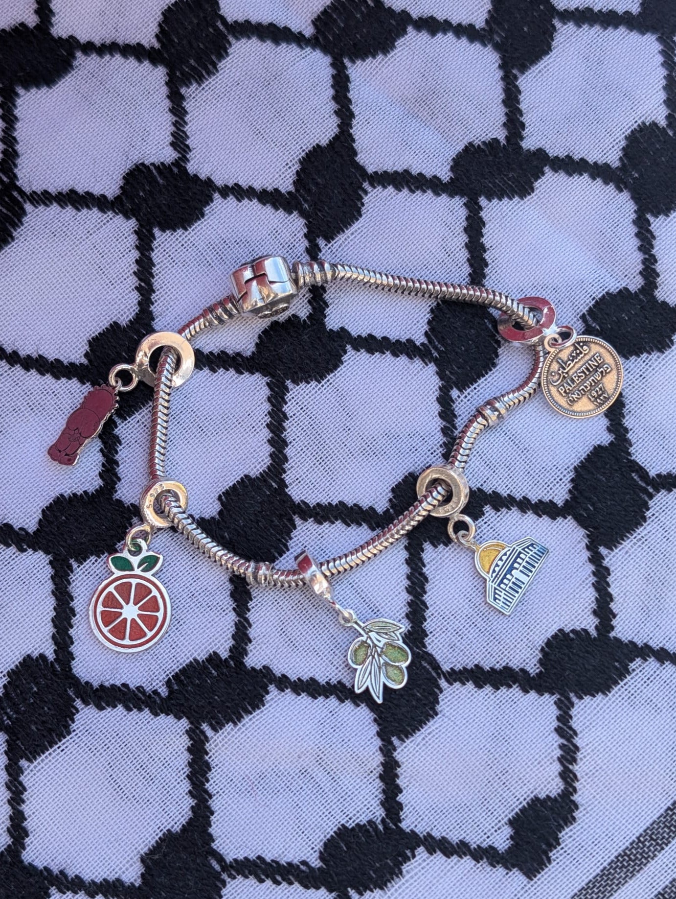Olive Branch Charm – 925 Silver | Handmade in Palestine