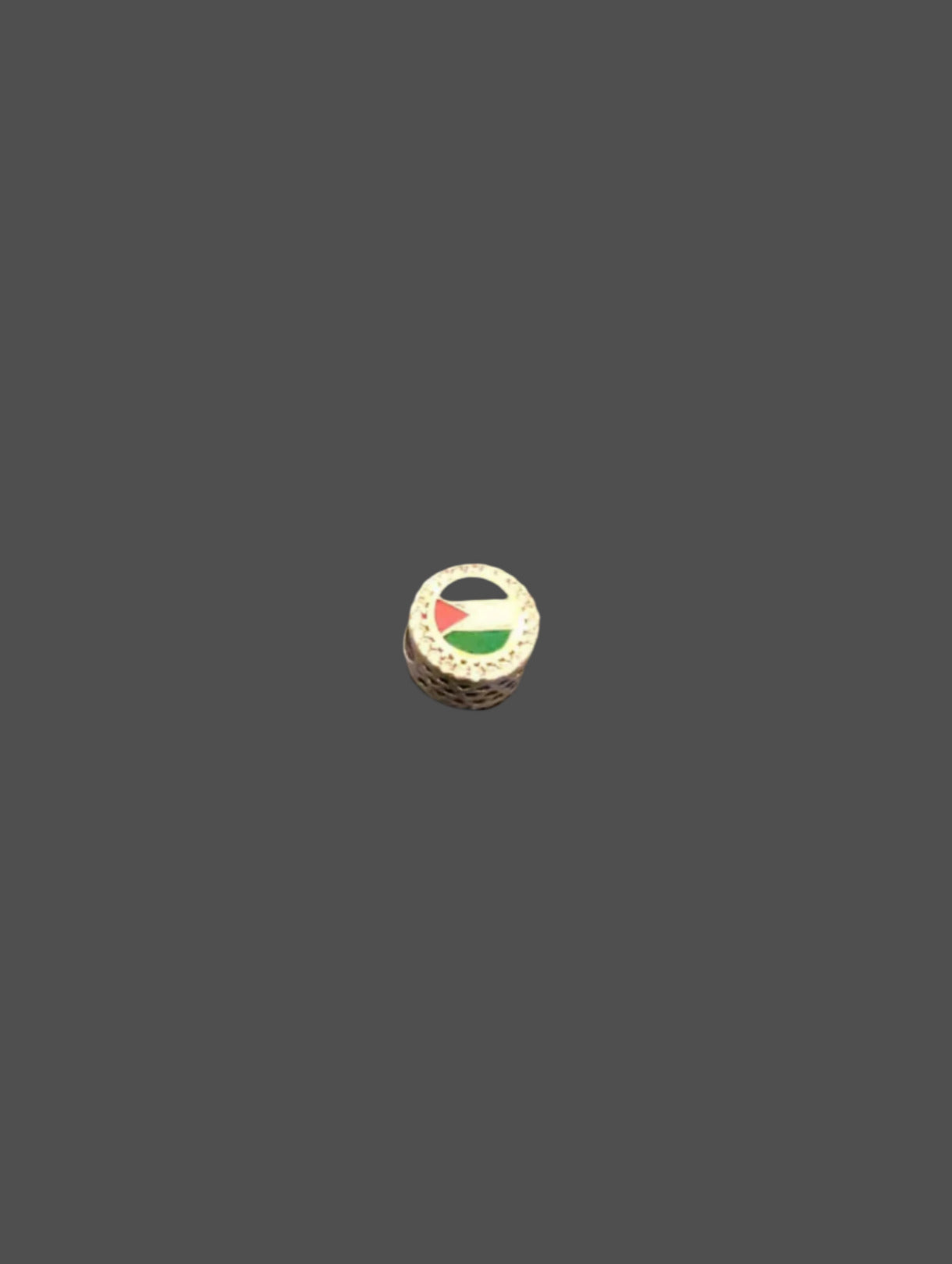 Palestinian Flag Charm Bead 