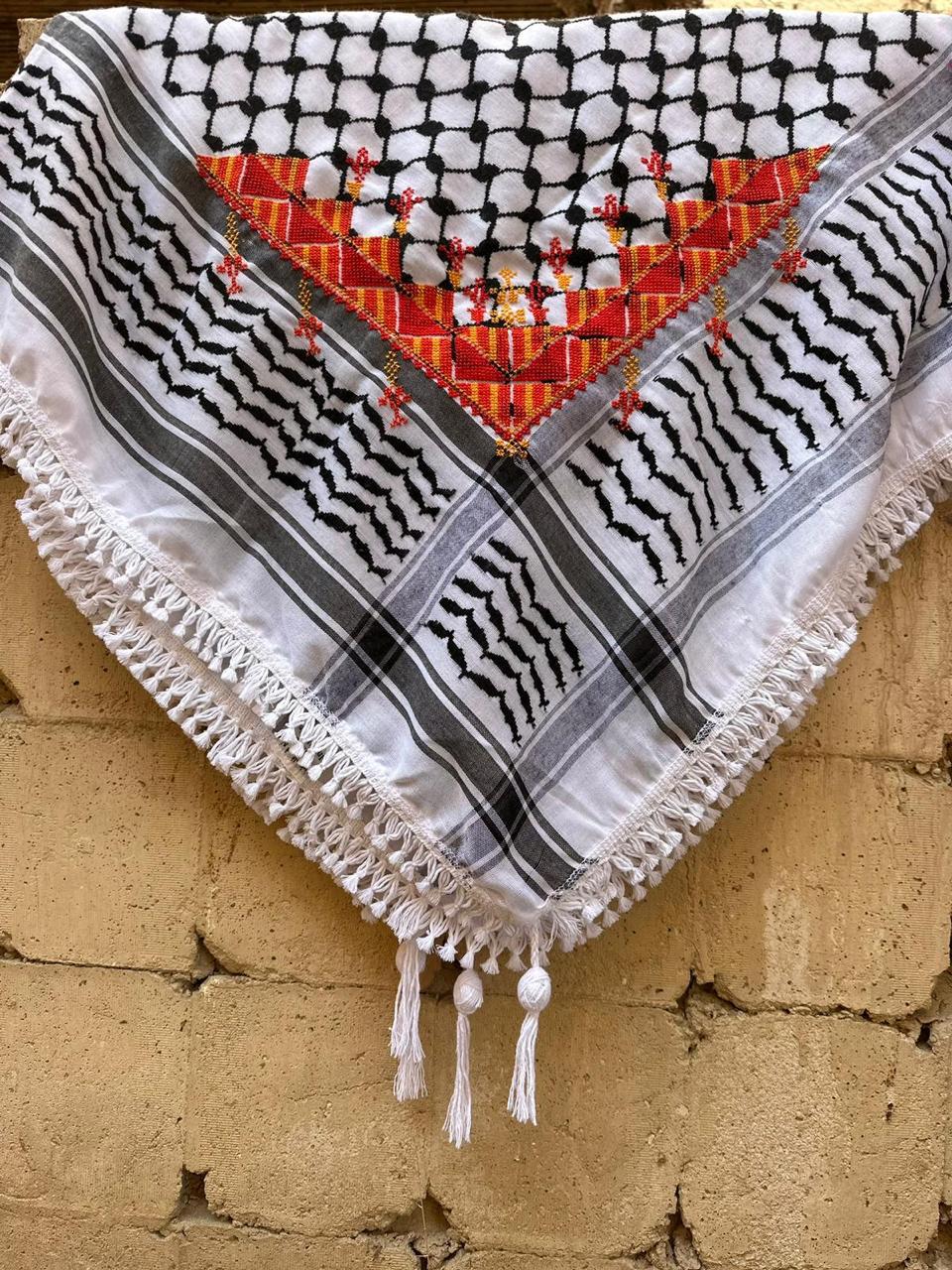 Handmade Tatreez Kuffiyeh – قلادة غزة