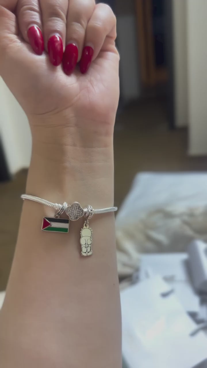 Palestinian Flag Charm – 925 Silver | Made in Palestine