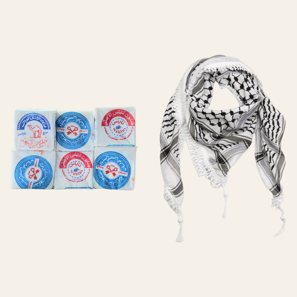 Nablus Soap & Kuffiyeh Box Set